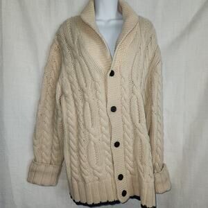 Vintage‎ Levis Beige knit, heavy Sweater Wool Size L